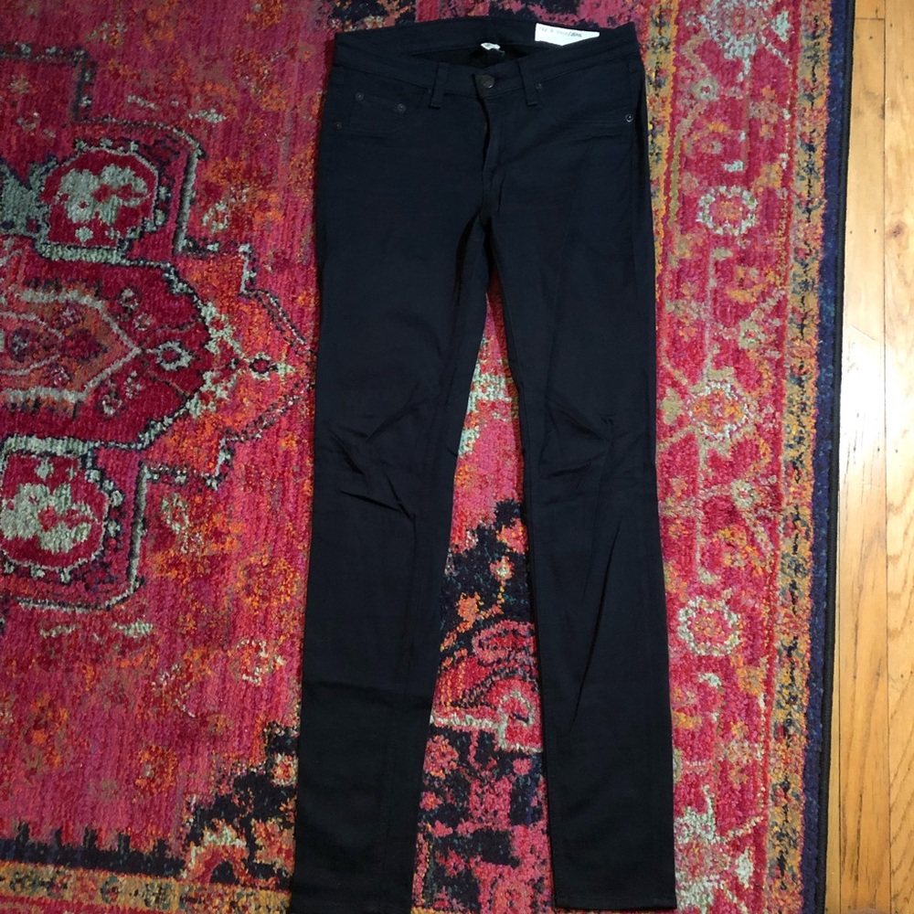 rag & bone/jean navy brushed pants